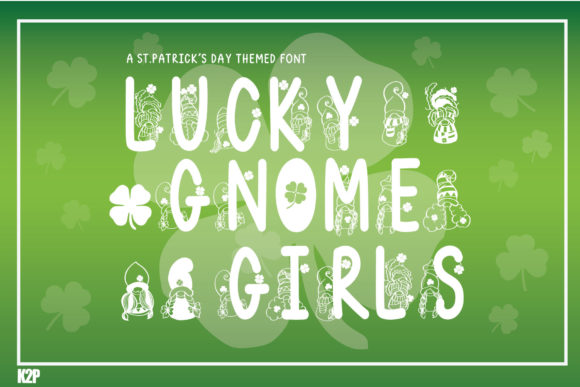 Lucky Gnome Girls Font for Crafters and Product Creators