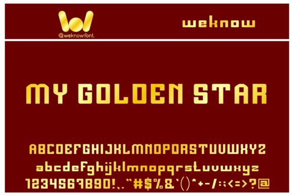 My Golden Star: A Display Font for Web Design and Brand Identity