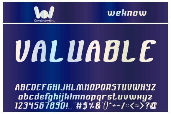 Valuable: A Font That Adds Value to Every Project