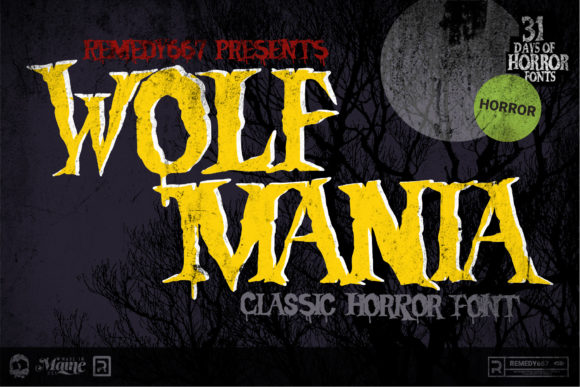 Wolf Mania: A Bold Display Font for Dark and Dramatic Branding